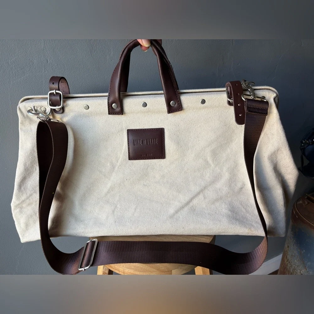 Line of Trade Weekender Bag - Off-White/Brown - Picture 1 of 13
